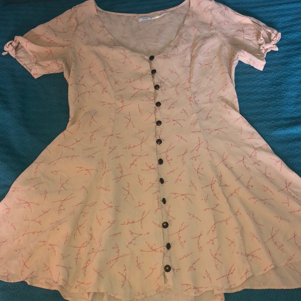 Kimchi Blue- Yellow With Pink Floral Dress